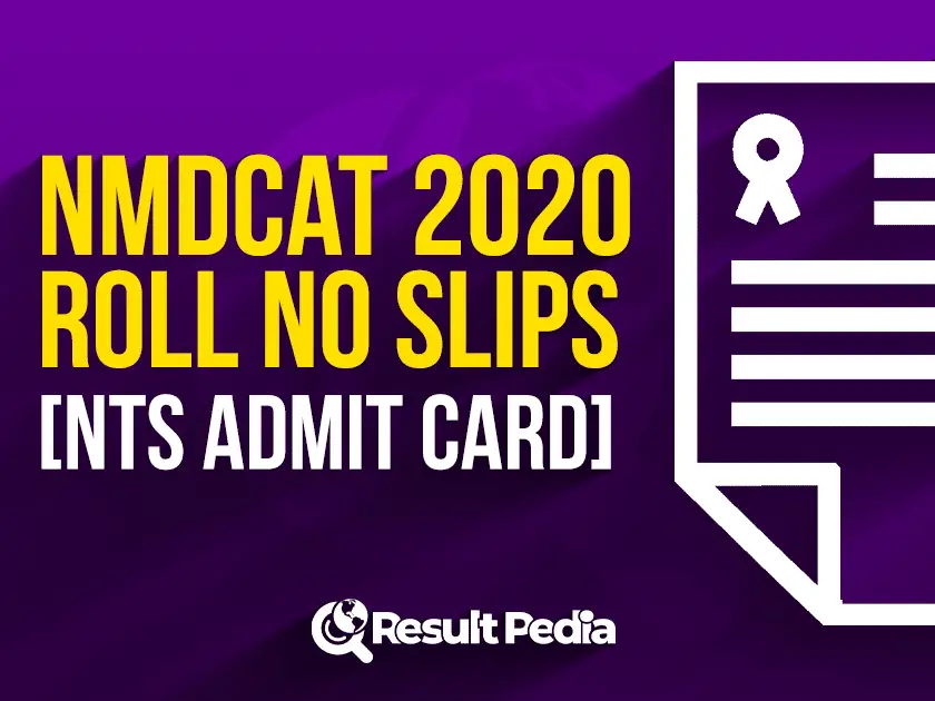Roll No Slip Of MDCAT - Result Pedia